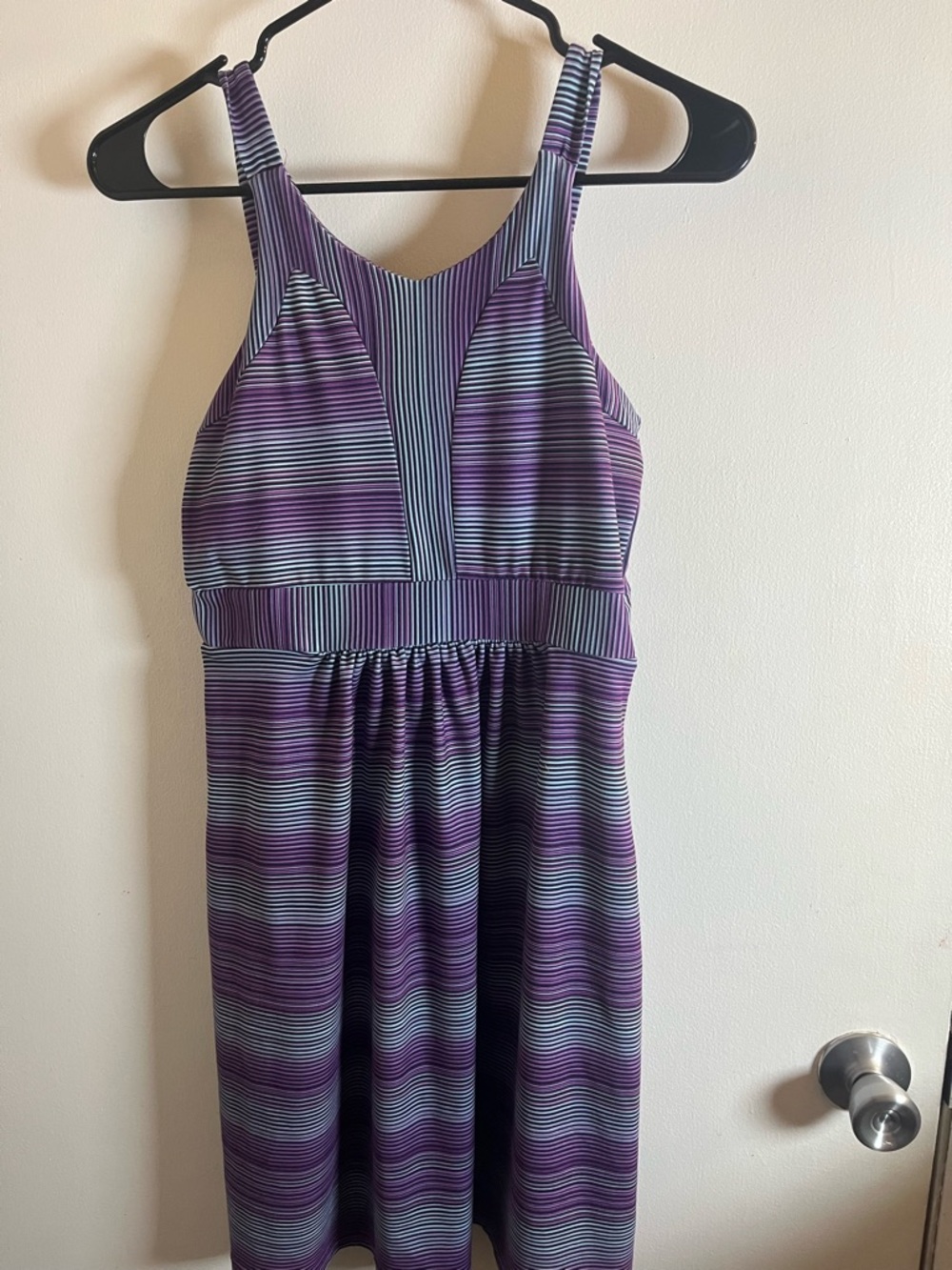 TEHAMA Purple and Blue Striped Shirt